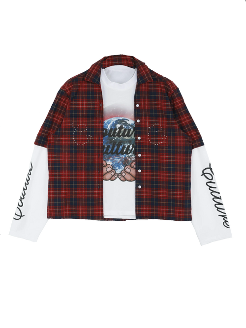 “A Product of the Culture” Rhinestone flannel
