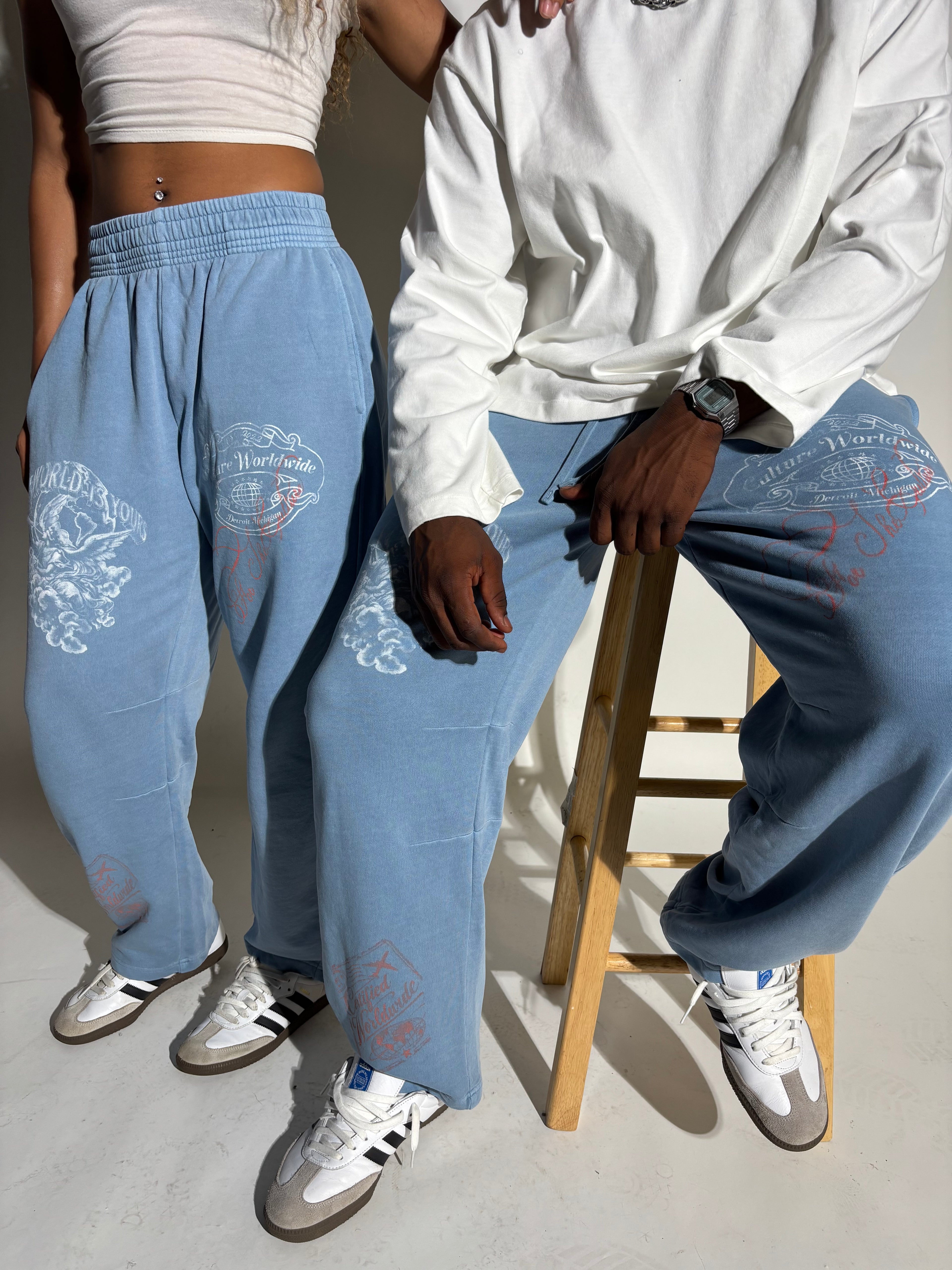 “Culture Worldwide” sweatpants.