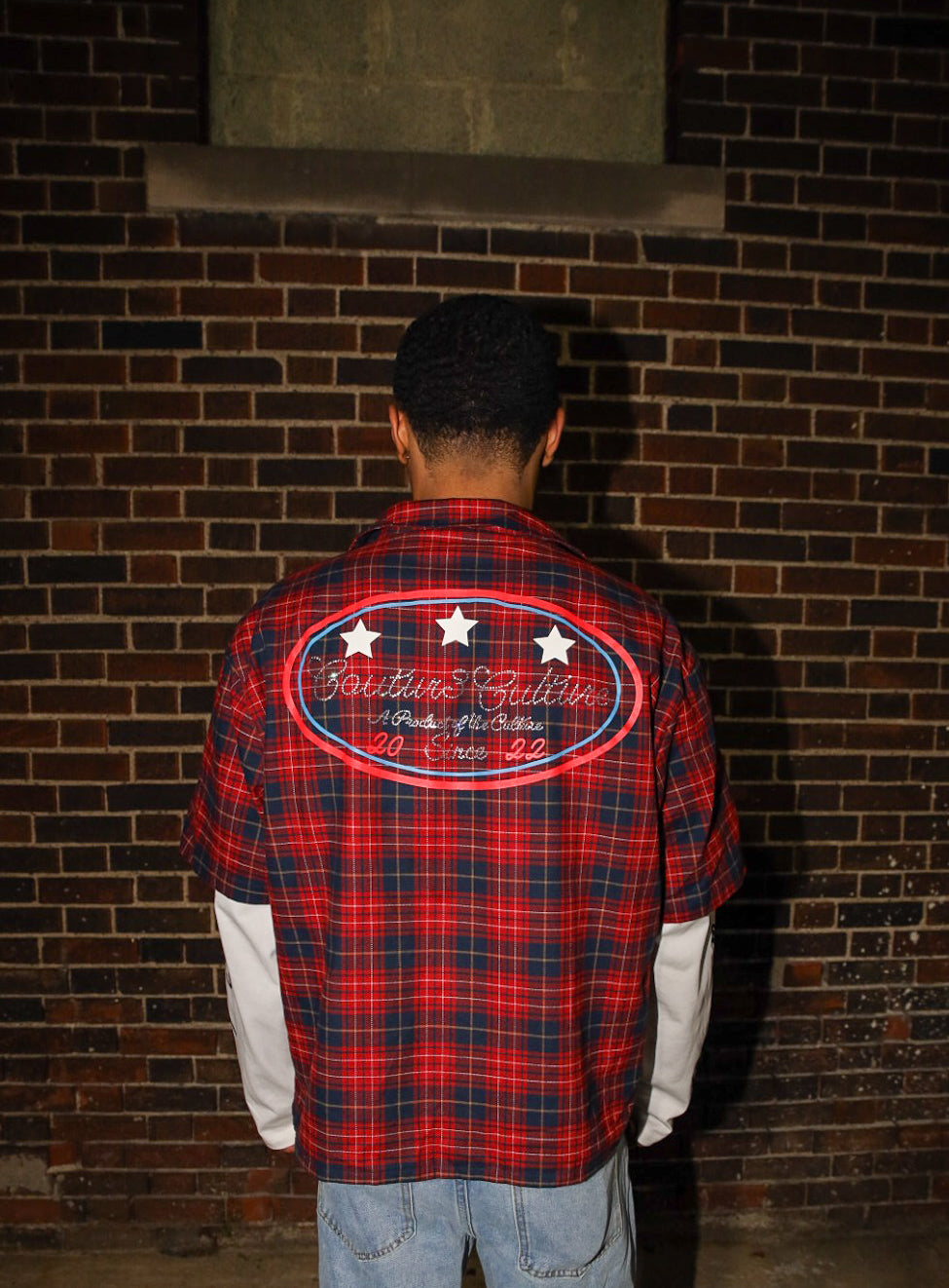 “A Product of the Culture” Rhinestone flannel