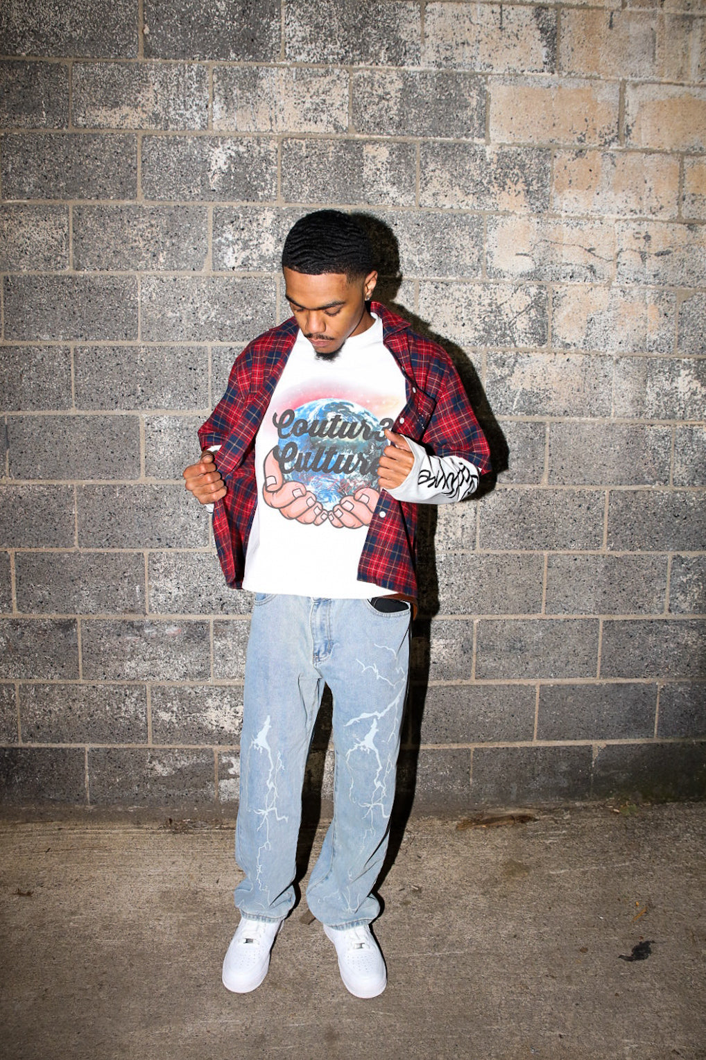 “A Product of the Culture” Rhinestone flannel