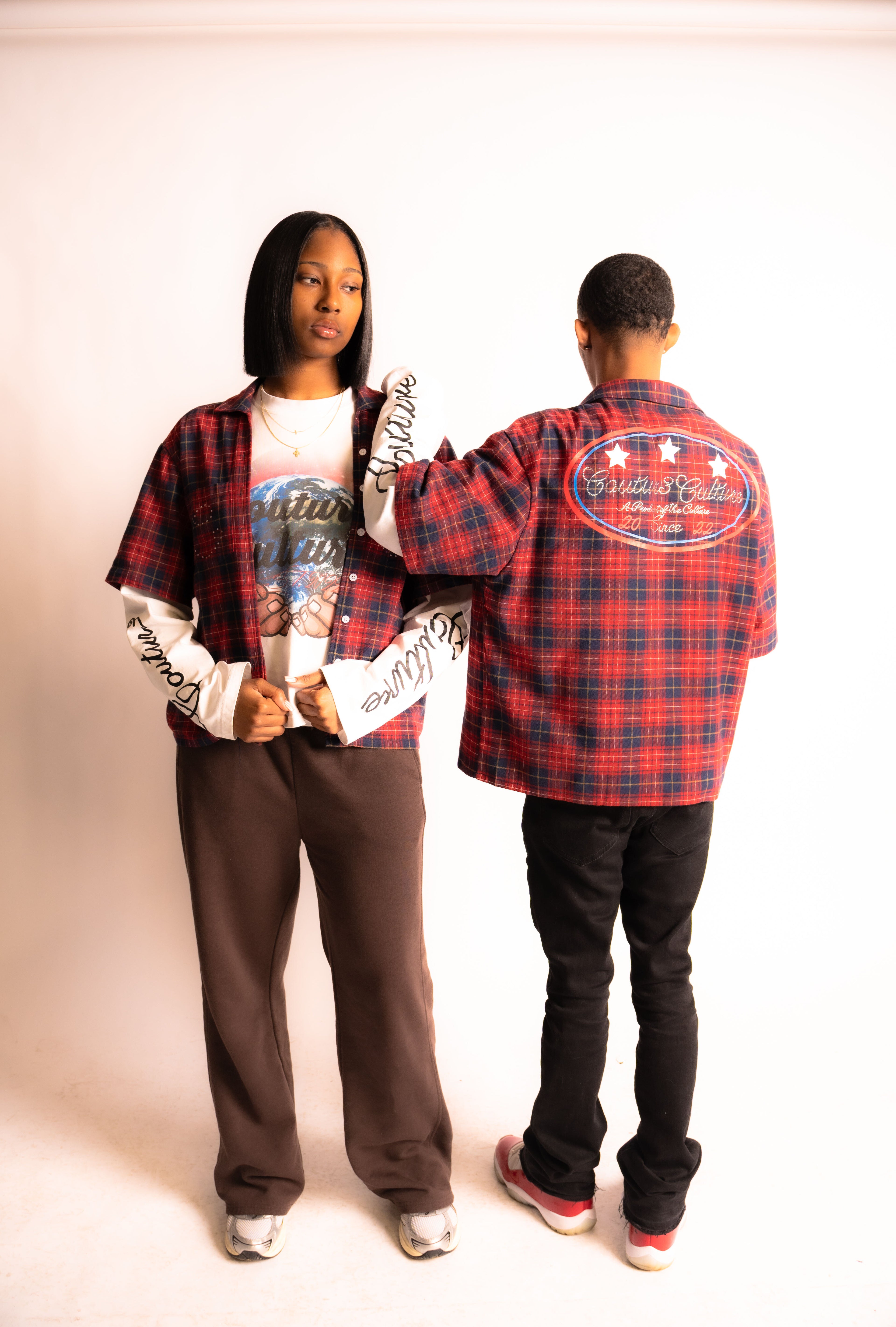 “A Product of the Culture” Rhinestone flannel